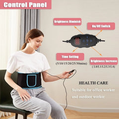 Red Light Physical Therapy Belt 630nn 880nn Infrared Fever Dysmenorrhea Belly Warming Waist Support