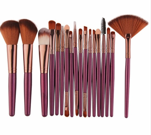 Cross border for MAANGE 18 make-up and brush suits with fan-shaped makeup tools to sell eBay hot sales